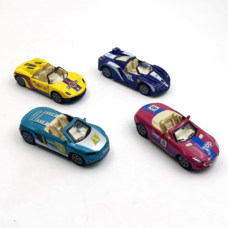 Unisex 1 46 Scale Alloy Toys Simulation Rebound Racing Cars Model with Opening Doors
