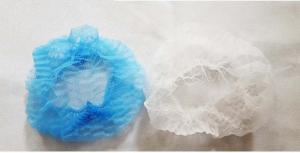 China Disposable Non Woven Caps , Non Woven Bouffant Cap Non Toxic Latex Free wholesale
