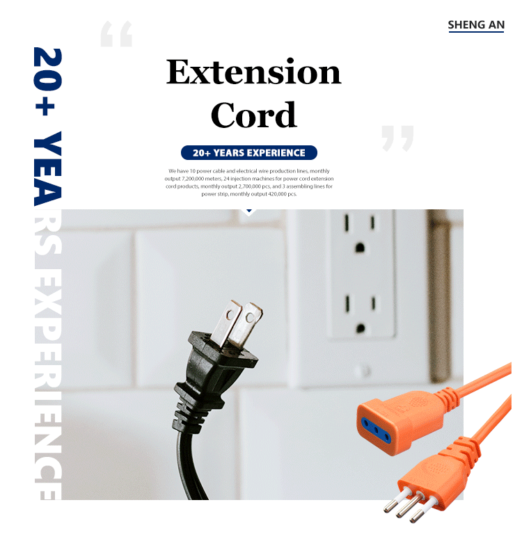 125V 7A/12A/15A PSE Certificated Japanese Standard 2 Flat Poles Power Plug for Home Appliance Extension Cord Top Selling