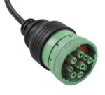 Green J1939 9 Pin Deutsch Connector Type 2 7ft Shielded Male Female Cable