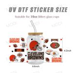 16oz Rugby Sports Balls UV DTF Transfer Cup Wrap Stickers For And Custom Logo