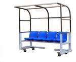 Anti UV HDPE Chair Portable Soccer Team Shelter Soccer Dugout