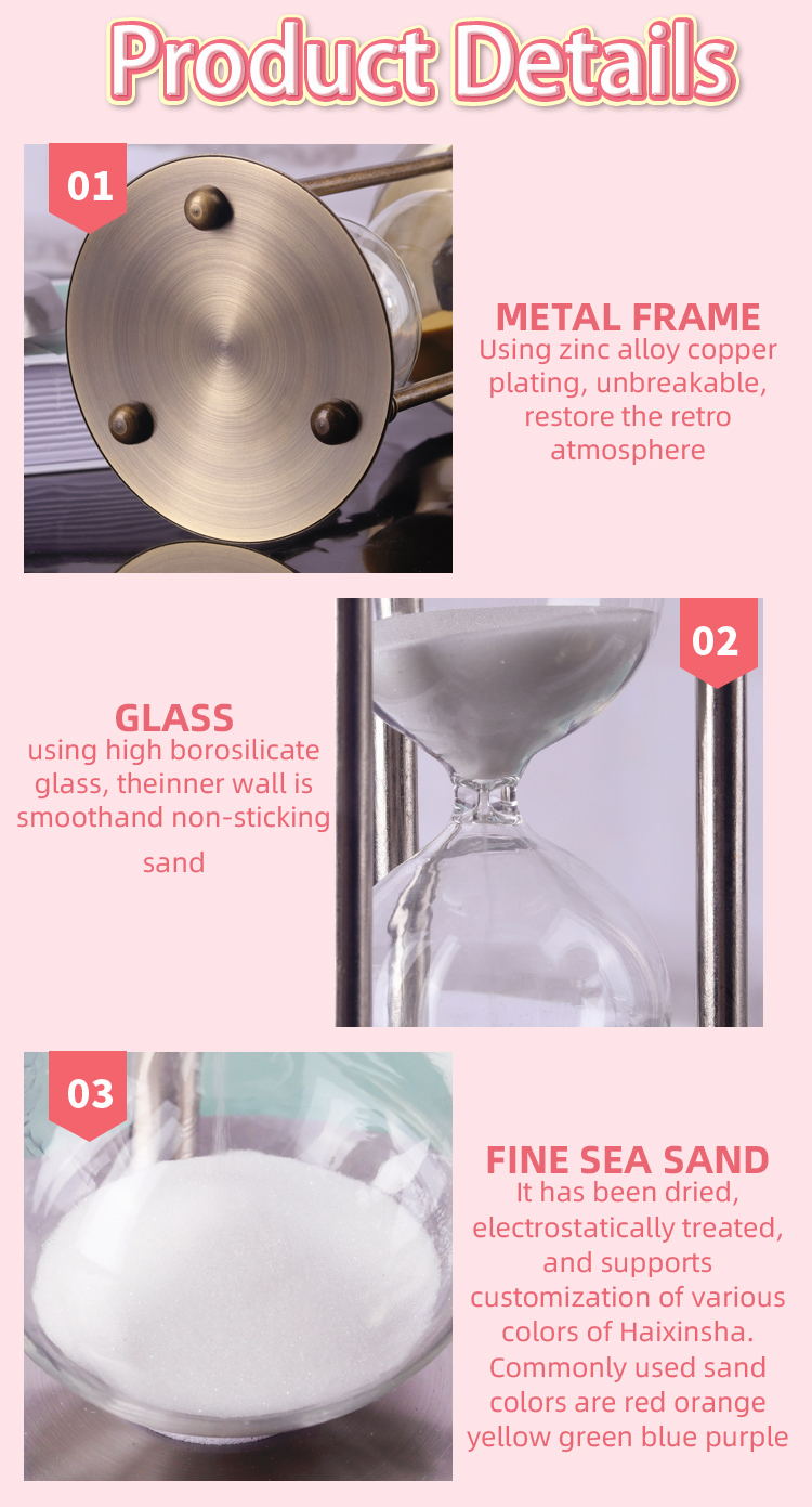 Skyringe Vintage Hourglass Sand Time Clock 1 Hour Hourglass Timer Free Sample