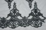 Black Guipure Lace Trimming Embroidery Lace edge H19.5cm* L20cm Repeat