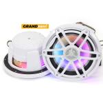 GRANDnavi 6Inch RGB LED Lighting Marine Speakers , IP67 Boat Yacht Marine Stereo