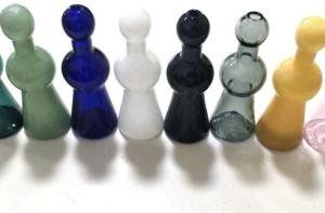 China Pot Hammer LED Hookah 115mm Tobacco Glass Bongs wholesale