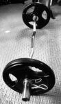3 Holes Black Rubber Coated Weight Plate Free Weights Barbell Plate