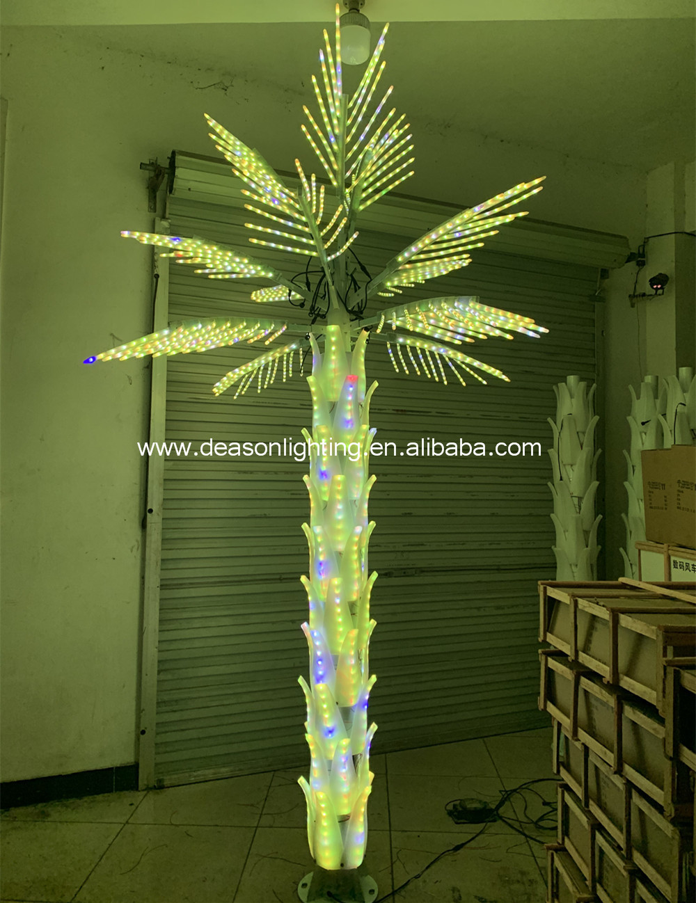 color changing led palm tree light