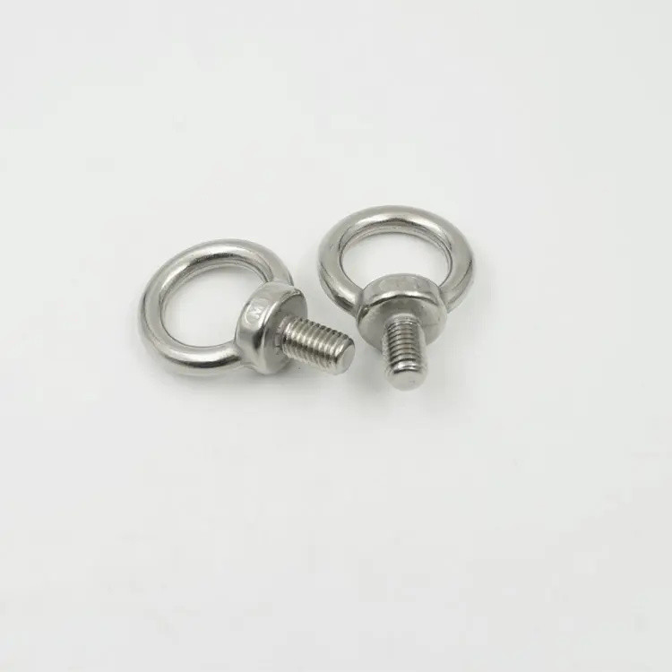 Round Eye Bolts Nuts Metric Thread Type Zinc Plated