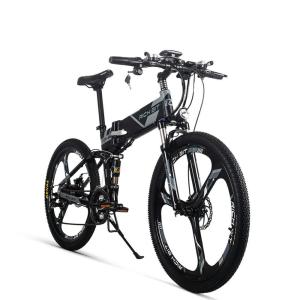 China EU STOCK 26 Inch Wheel Folding Electric Bike Full Suspension Rich Bit Top 860 Manual 36v 250w 12.8Ah wholesale