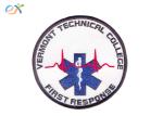 75% Embroidery Logo Iron On Emergency Embroidered Patches With Merrow