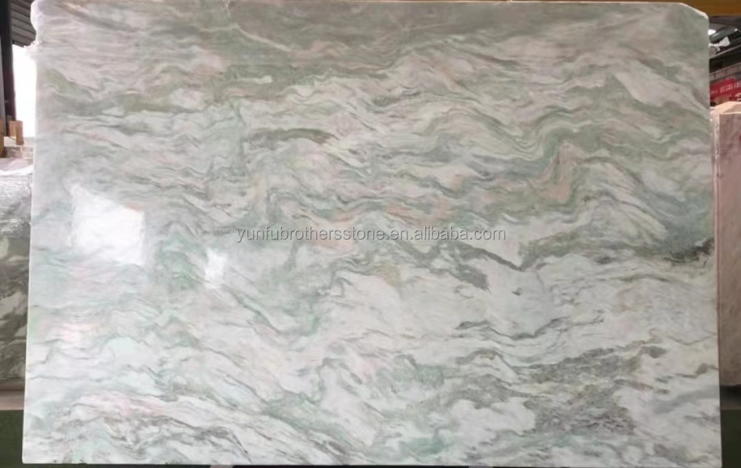 Modern Design Style Big Slab Green Jade Onyx Marble Stone for Bathroom Wall and Table