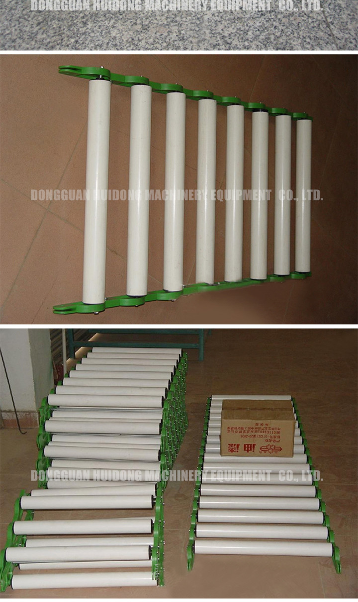 No Power Pvc Adjustable Roller Conveyor Customized Size For Transport Goods