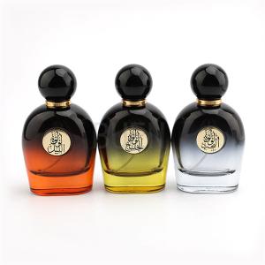 China Gradual Change Colored Glass Perfume Bottle With Mist Sprayer 50ml wholesale