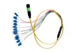 MPO LC Fiber Optic Patch Cord Flat Round with 12core Ribbon Cable