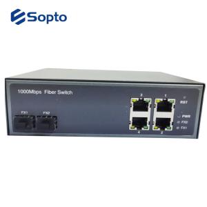 China IEEE 802.3x 4 UTP Ports 10/100/1000M Fiber Media Converter wholesale