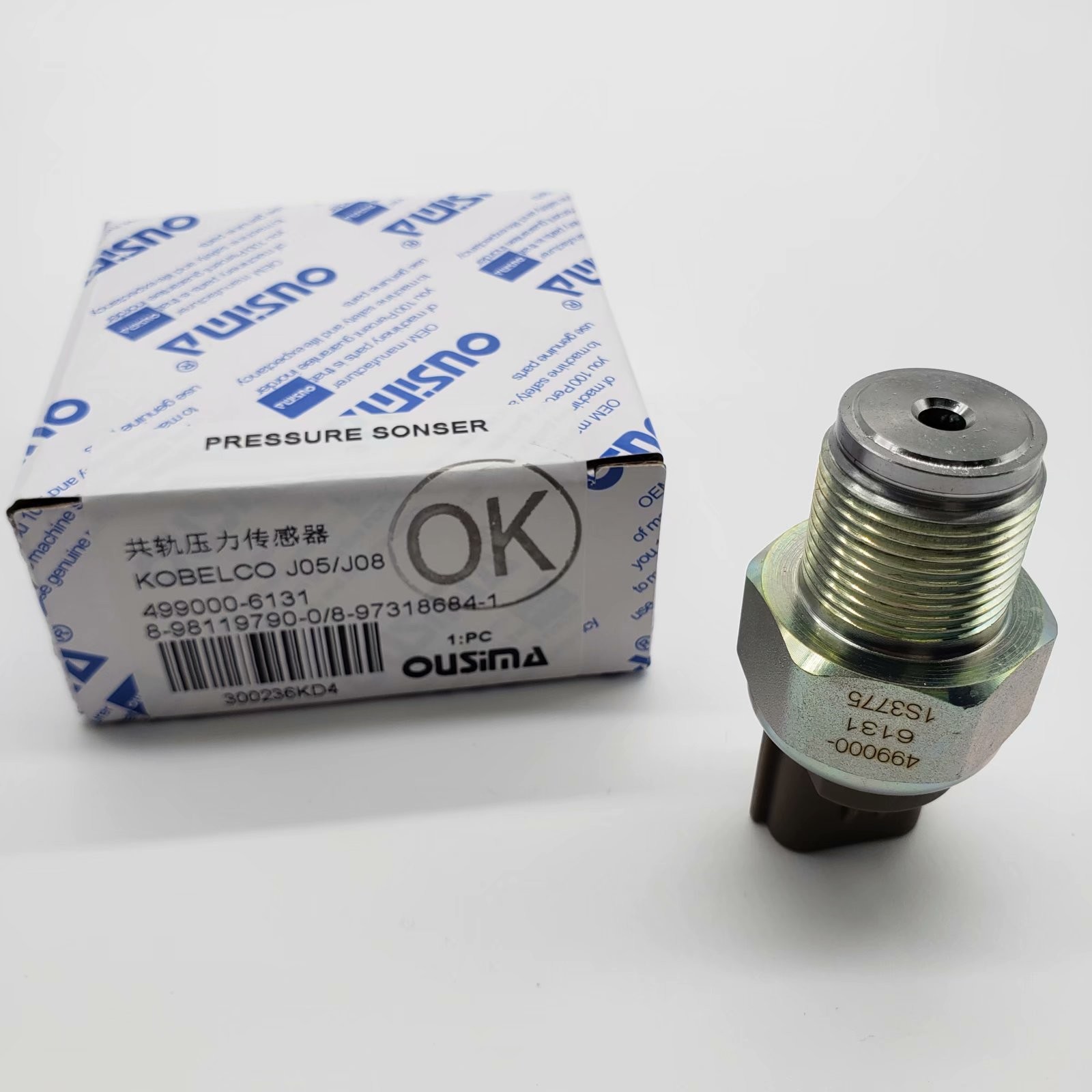 OUSIMSA Common Rail Pressure Sensor 499000-6131 8-98119790-0 8-97318684-1 For KOBELCO J05 J08