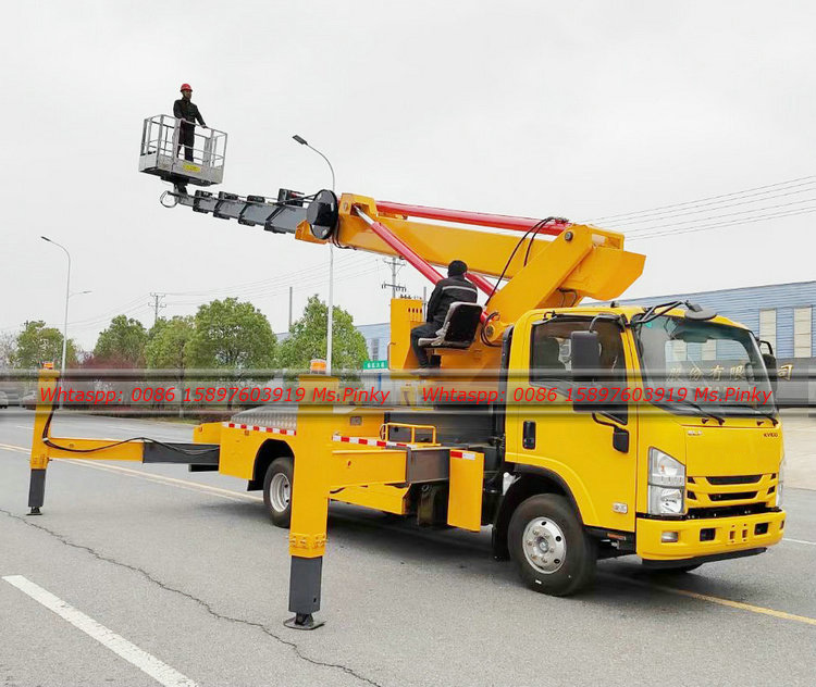 Cheaper Price 28M 30M 33M 36M ISUZU Telescopic Boom Isuzu Manlifter Truck With Aerial Bucket for Sales