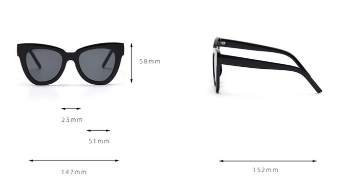 Trendy Fashion BSCI Women Cat Eye Sunglasses 147MM Leopard Frame