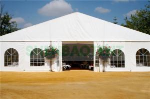China Elegant Decoration Outdoor Wedding Tent With Clear Windows Facility White Marquee wholesale