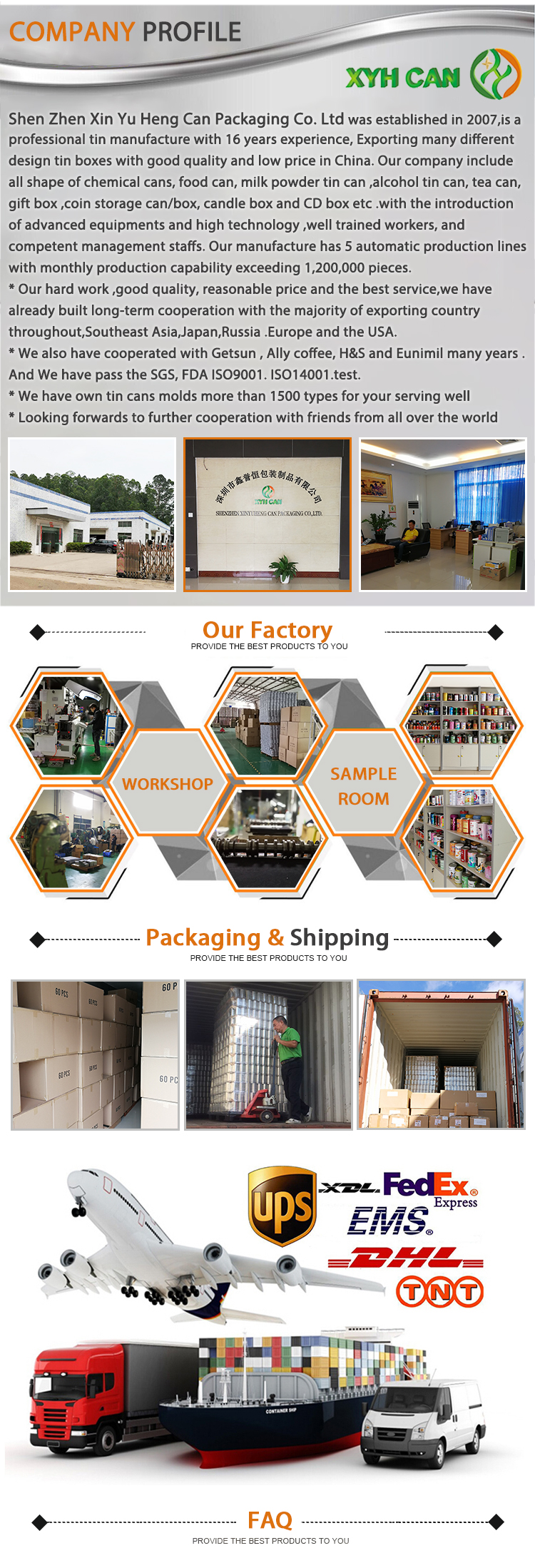 2 Piece CMYK 4C Printing Food Aluminium Can for food packing ISO