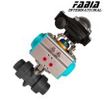 Pvc Pneumatic Operated Ball Valve Soft Seated Valves Pneumatic Ball Valve