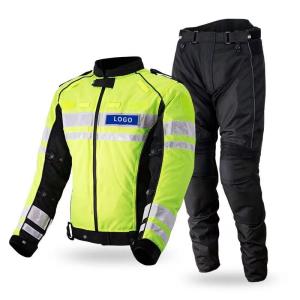 China Police Hi Viz Motorcycle Jacket Uniform Men Unisex Outdoor Cycling wholesale