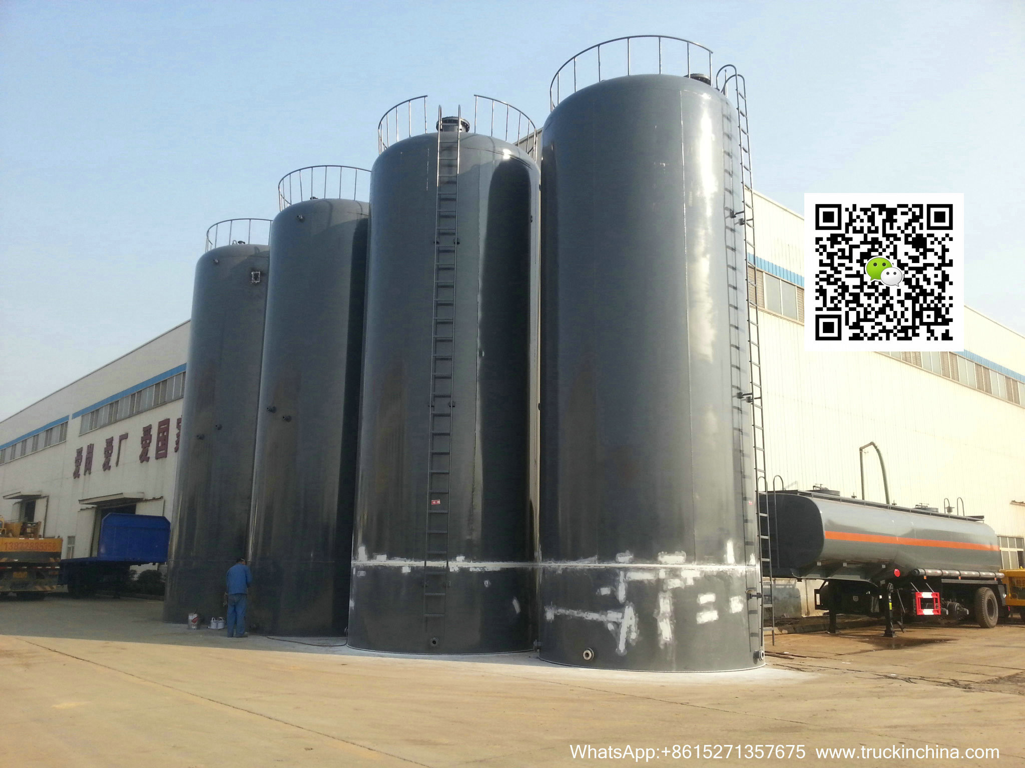 Steel Lined LLDPE Acid Chemical Tank for Dilute Sulfuric Acid H2SO4 HF HCL Acid Storage 5-100T WhatsApp:+8615271357675