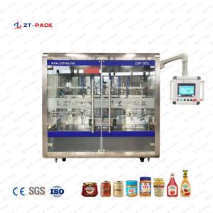 China Honey Paste Canned Cylinder Weight Tomato Sauce 6 Head Bottle Filling Machine wholesale