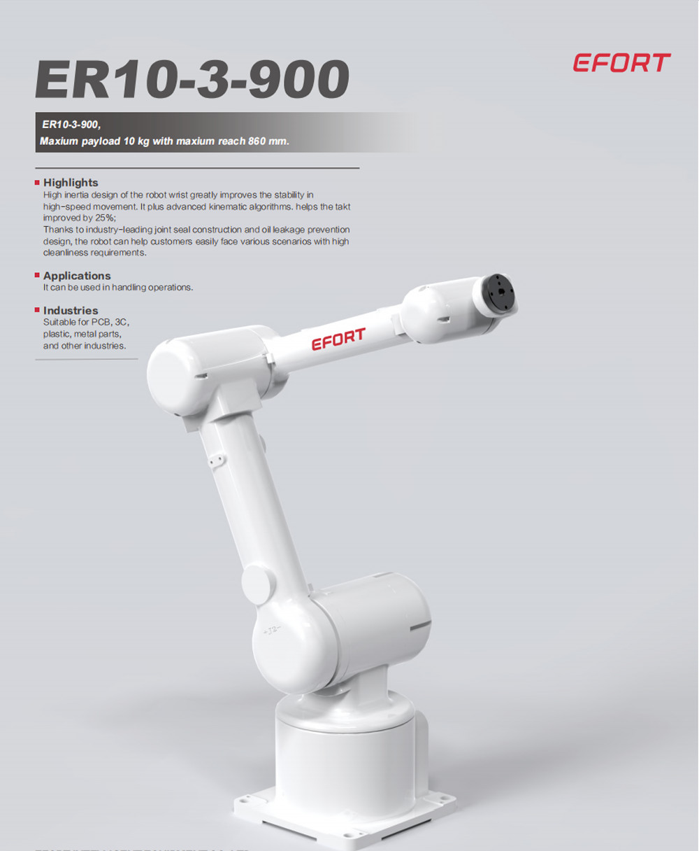 Desktop Robot In Handling Operations For PCB 3C Plastic Metal Parts And Other Industries ER10-3-900
