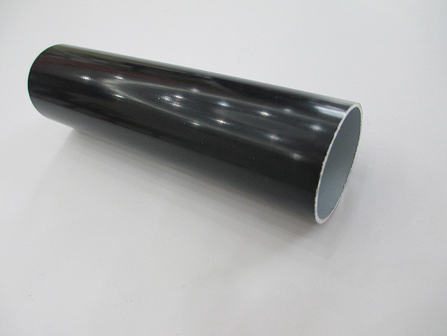 Dia 80mm Aluminum Tube Profiles Thickness 1.2mm Black Power Coating Anti Corrosion