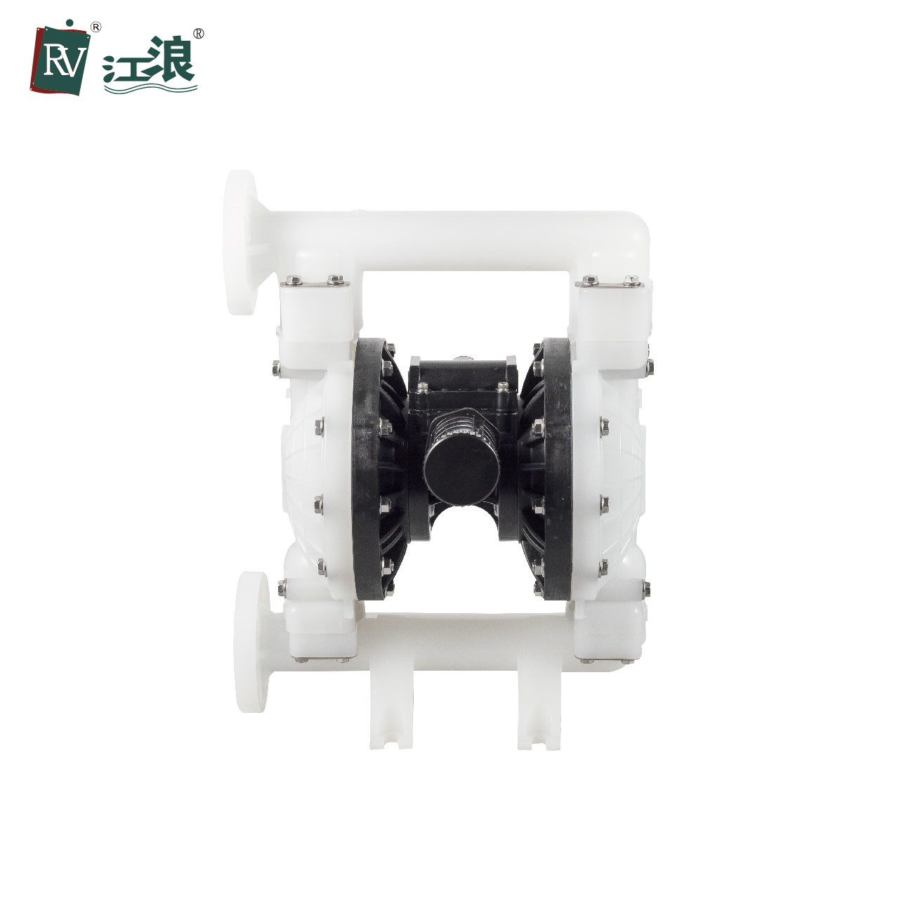 Pneumatic Chemical Diaphragm Pump Gas Powered Polypropylene 1-1/2'' 340 Lpm