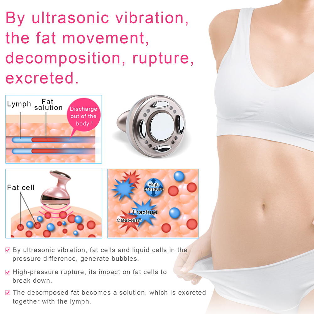 Wholesale Portable Ultrasonic LED Photon Body Weight Loss Machine Fat Cavitation