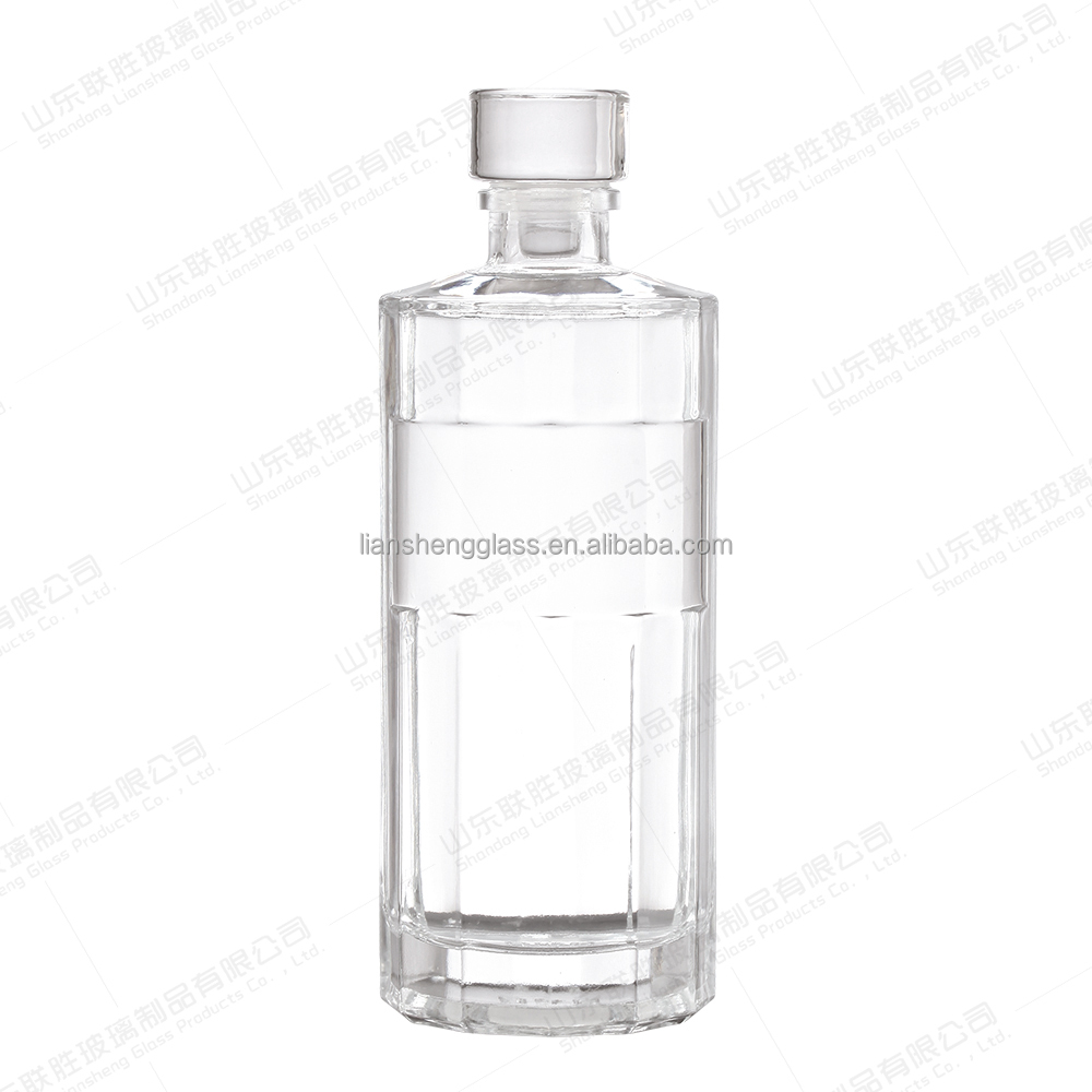Clear Spirit Wine Liquor Bottle 700ml With Aluminium Cap Healthy Lead Free