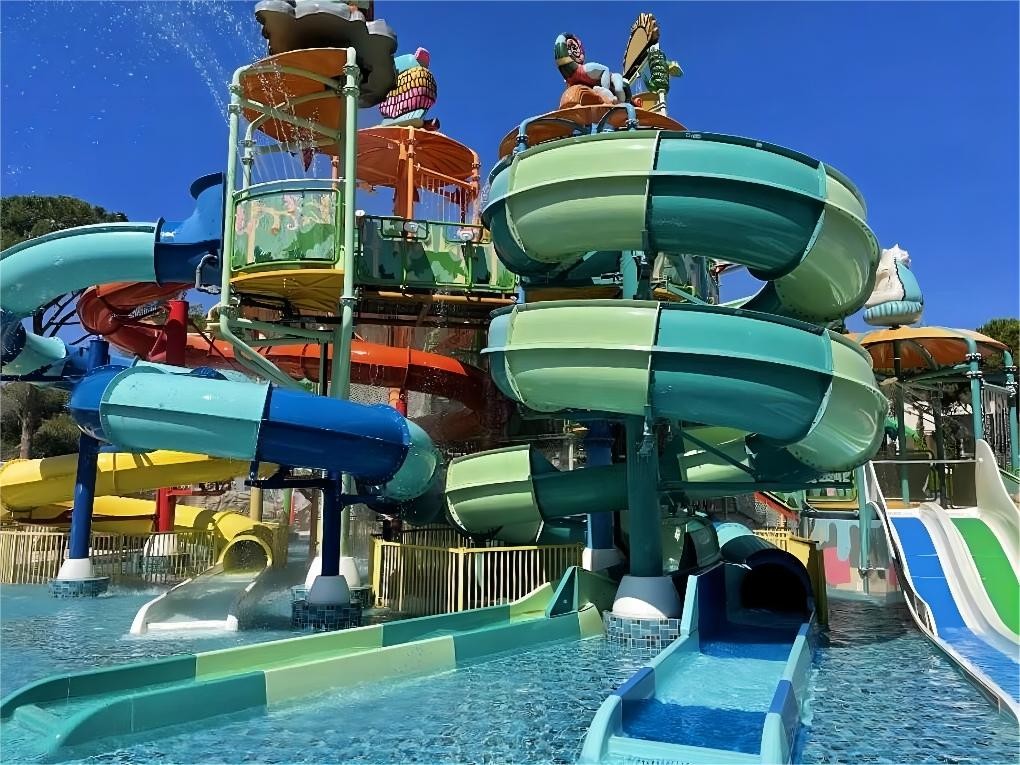 ODM Swimming Pool Water Playground Summer Children Game Set Toy Equipment Fiberglass Slide