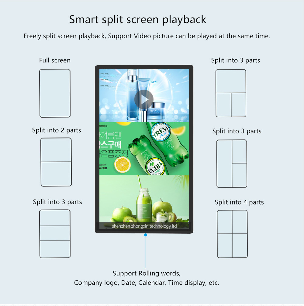 Floor Standing Lcd Advertising Display 32inch 1920*1080 Fhd Stand Alone Digital Signage
