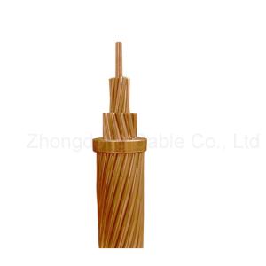 China High Voltage Bare Copper Overhead Conductor Solid Flexible 10~185mm2 wholesale