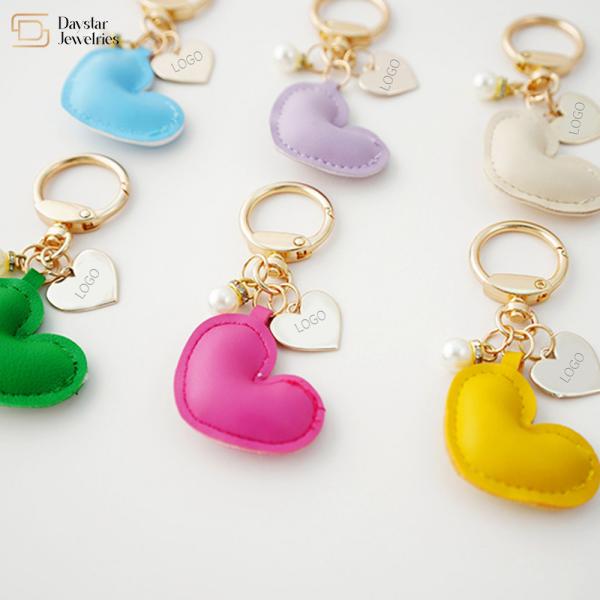 Heart Keychain Pendant Love Car Key Ring Charms Bag Backpack Metal Decoration