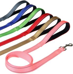 China Neoprene Padded Pet Traction Rope Reflective Nylon Pet Dog Leash wholesale