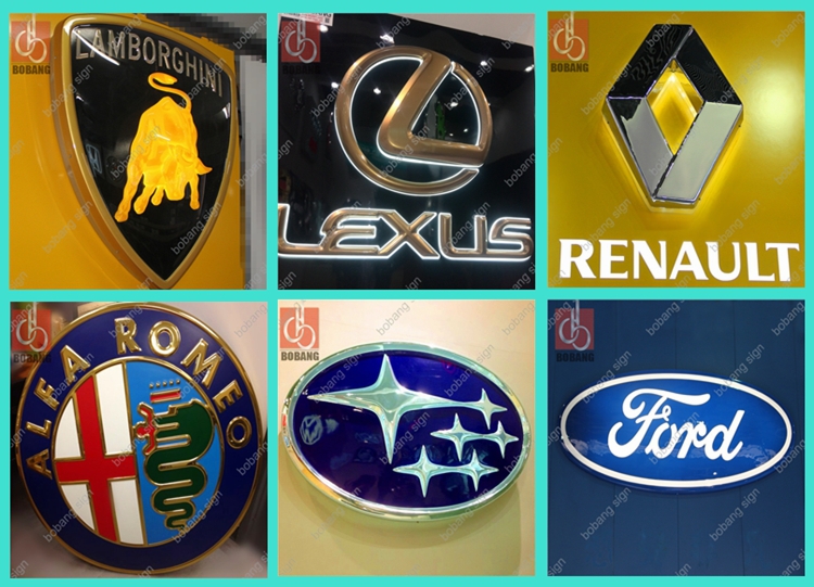 outdoor waterproof Buick 4S shop custom car logo / custom car emblem / LED backlit chrome car logo