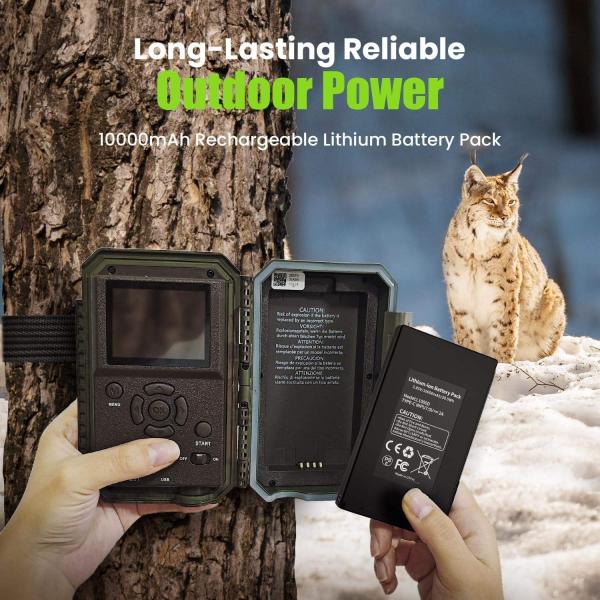 10000mAh Rechargeable Battery Pack, Replacement Lithium Battery Compatible for GardePro Trail Camera E6P, E8P, E8PWF, E6PCF, X60P and X60PMB (NOT FIT