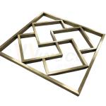 Customized Titanium Gold Stainless Steel Metal Fabrication Geometric Abstract