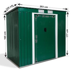 China Green Steel Garden Sheds , Galvanized Heavy Duty Steel Storage Sheds wholesale