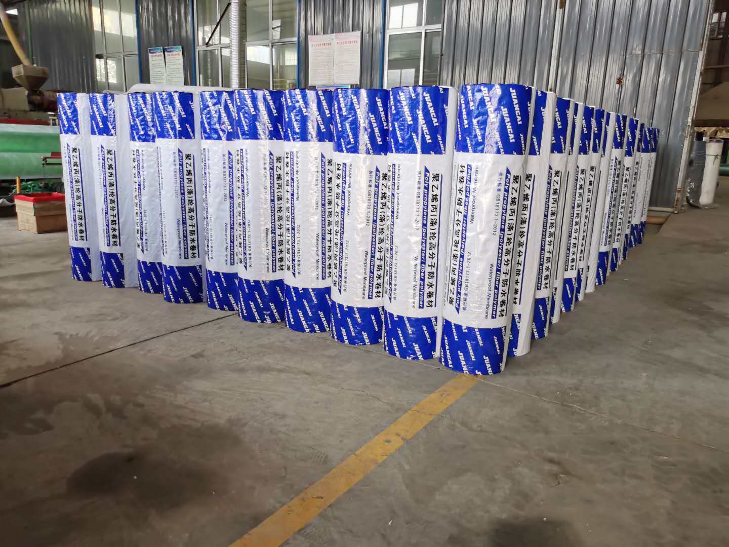 Office Building Waterproof Membrane with 1.15m Width Polyethylene Dacron Compound