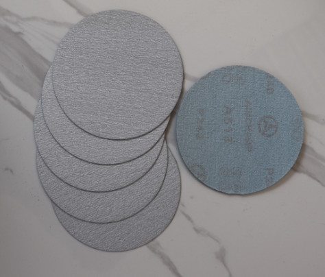 Abrasive Sandpaper Hook And Loop Disc Sanding Paper White Aluminum Oxide