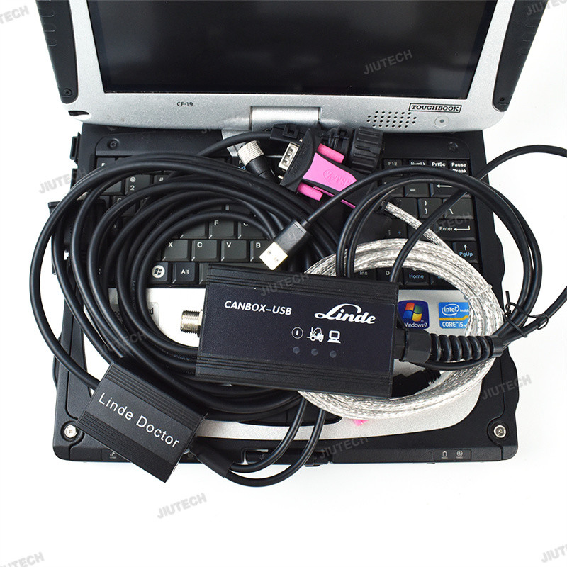 Forklift diagnosis scanner for linde canbox doctor with FZ G1 tablet linde pathfinder diagnostic software Linde forklift