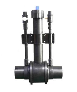 China DN63-DN355 PE SDR11 PE80 Double Discharge PE Ball Valve wholesale