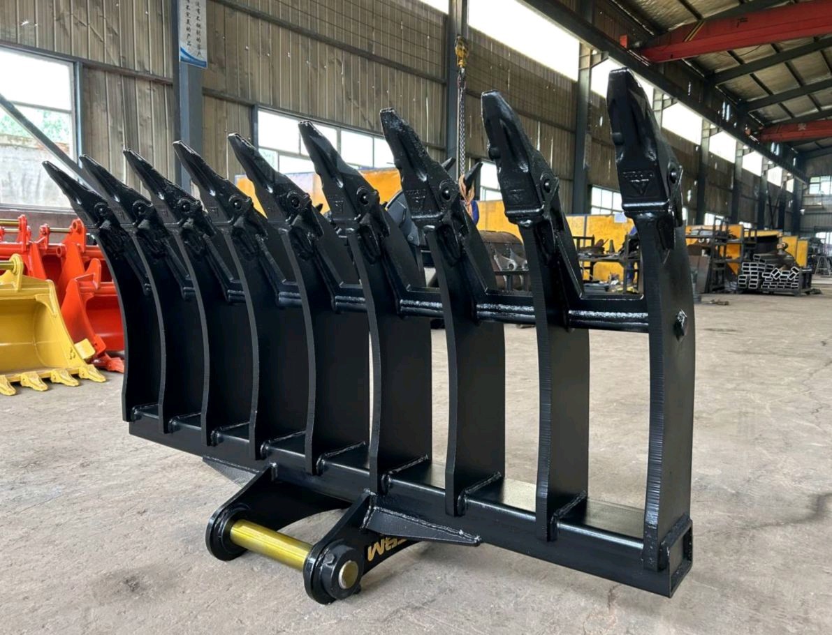 Excavator Rake Bucket , land rake for excavator CAT320D PC200