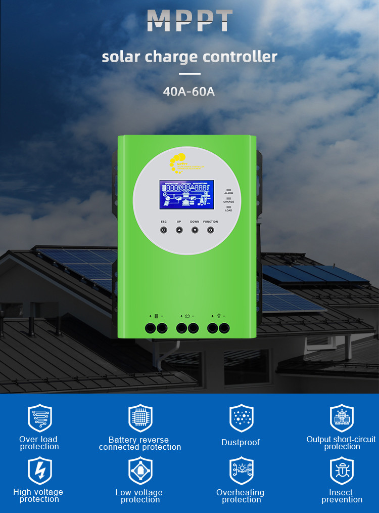 Wall Mounting MPPT Solar Controller , 100 Amp 12 Volt Solar Charge Controller
