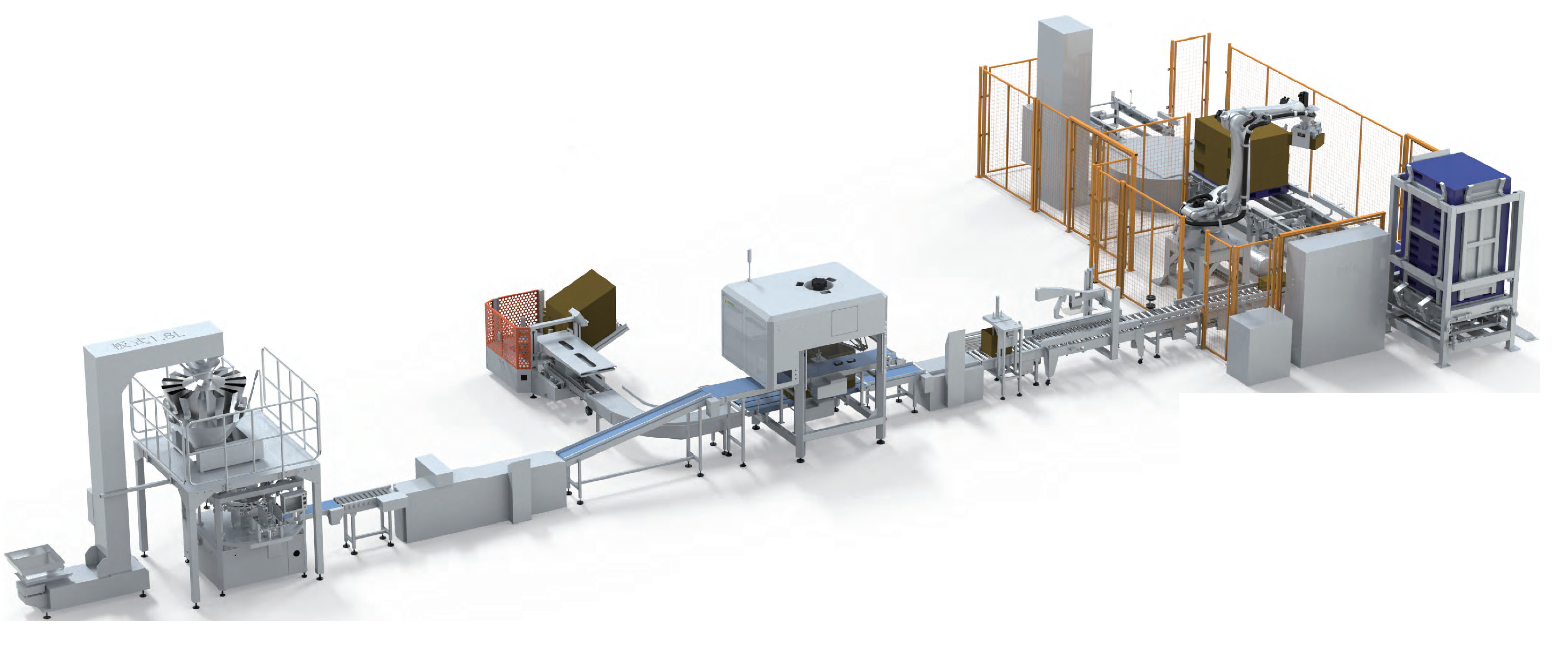 Fully Automatic Cartoning And Palletizing Production Line